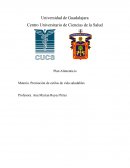 Plan Alimenticio Materia: Promoción de estilos de vida saludables