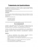 Hipotiroidismo:tratamiento