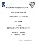 MATEMATICAS DISCRETAS UNIDAD 1: SISTEMAS NUMERICOS