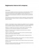 Reglamento interno de la empresa