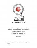 Administración de empresas . Tarea de modulo