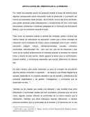 Articulación del Preescolar a la primaria