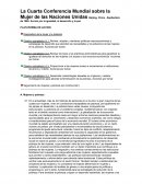 La Cuarta Conferencia Mundial sobre la Mujer de las Naciones Unidas