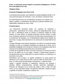 La educación sexual integral en proyectos pedagógicos a 10 años de la promulgación de la ley