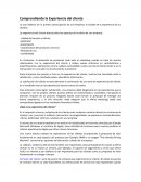 Comprendiendo la experiencia del cliente