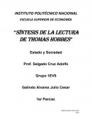 Síntesis de la lectura de Thomas Hobbes