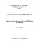 Impacto Socioeconómico del Ferrocarril Nacional de Honduras en la Zona Norte