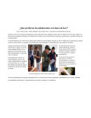 ¿Que prefieren los adolescentes a la hora de leer?