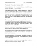 Análisis de “Acuérdate” de Juan Rulfo