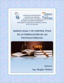Marco legal y de control ético en la formulación de las políticas públicas