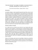 Las energías renovables no convencionales en Colombia, soñando por un país más verde