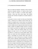 LA NOVELA ESCOLAR DE FORMACION