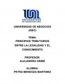 PRINCIPIOS TRIBUTARIOS ENTRE LA LEGALIDAD Y EL CONOCIMIENTO