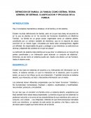 DEFINICION DE FAMILIA. LA FAMILIA COMO SISTEMA, TEORIA GENERAL DE SISTEMAS