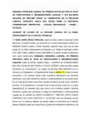 DEMANDA ORDINARIA LABORAL DE PRIMERA INSTANCIA