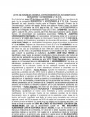 ACTA DE ASAMBLEA GENERAL EXTRAORDINARIA DE ACCIONISTAS DE REPUESTOS Y ACCESORIOS A Y D, C.A