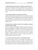 ¿Qué influencias tiene la economía y la religión en el carácter humano?