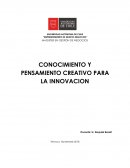 Conocimiento y Pensamiento Creativo para la Innovacion