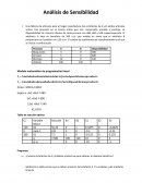 Análisis de Sensibilidad