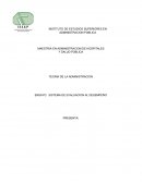 SISTEMA DE EVALUACION AL DESEMPEÑO
