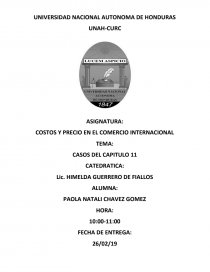 COSTOS Y PRECIO EN EL COMERCIO INTERNACIONAL. Página 1