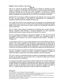 Descripción de comunicación opc. Página 1