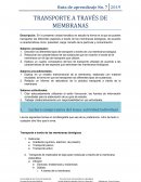 TRANSPORTE A TRAVÉS DE MEMBRANAS
