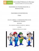 SALUD LABORAL Y CONDICIONES FÍSICAS DEL AMBIENTE DE TRABAJO