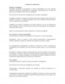 Criterios de clasificación. Enfoque o paradigma