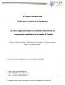 La cultura organizacional para el desarrollo industrial de las empresas de maquiladoras en el estado de Yucatán
