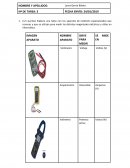 Tarea aparatos de medición especializados