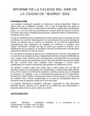 Informe de la calidad del aire de la ciudad de ibarra 2016