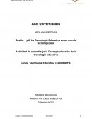 Actividad de aprendizaje 1. Conceptualización de la tecnología educativa