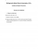 Refrigeración María Pérez & Asociados, S.R.L. Análisis de Estados Financieros