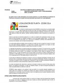 LOCALIZACIÓN DE PLANTA - ZOOM COLA