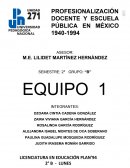 PROFESIONALIZACIÓN DOCENTE Y ESCUELA PÚBLICA EN MÉXICO 1940-1994