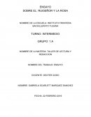 TALLER DE LECTURA Y REDACCION. EL RUISEÑOR Y LA ROSA