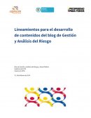 Lineamientos para el desarrollo de contenidos del blog de Gestión y Análisis del Riesgo