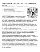Periódico. ALUMNOS ENFURECIDOS ANTE INJUSTICIAS EN UNAM