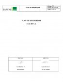 PLAN DE APRENDIZAJE ESACHS S.A.
