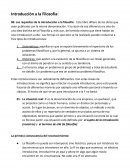 Introduccion a la filosofia. Los requisitos de la introducción a la filosofía