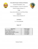 Ensayo sobre la Educación como Política Publica