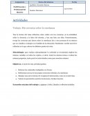 Trabajo: Mis creencias sobre la enseñanza