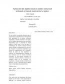 Aplicación del algebra lineal en análisis estructural utilizando el método matricial de la rigidez