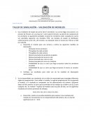 TALLER DE SIMULACIÓN – VALIDACIÓN DE MODELOS