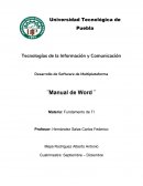 Desarrollo de Software de Multiplataforma ¨Manual de Word ¨
