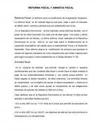 REFORMA FISCAL Y AMNISTIA FISCAL. Página 1