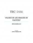 VALIDEZ DE LOS ANALISIS DE PUESTOS?