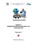 Administración de procesos y su localización “Ejercicios 3”