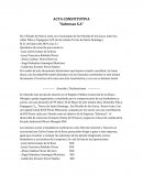 Acta constitutiva “Sabrosas S.A.”